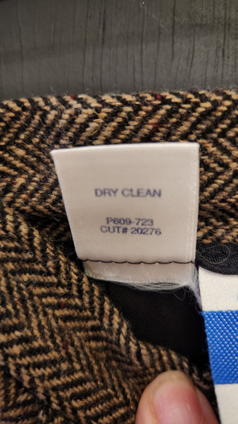 Pendleton Brown Wool Herringbone Skirt