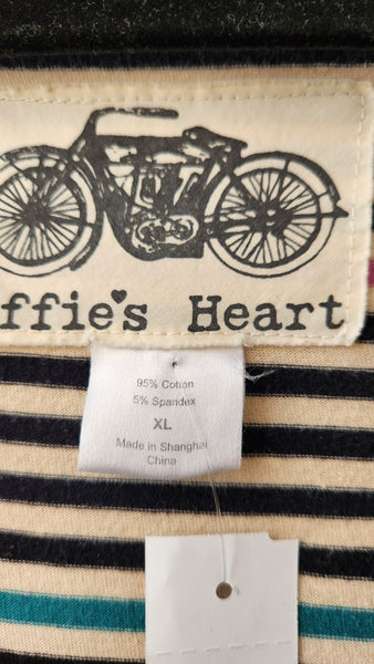 Effie's Heart Short Sleeve Striped Dress