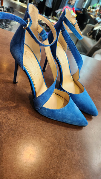 Jessica Simpson Blue Suede Heels