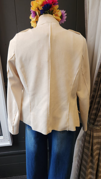 Molly Bracken Faux Suede Military style Jacket