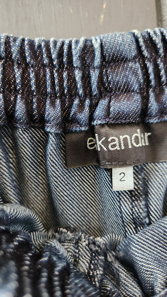 Eskandar Dark Blue Denim Pants