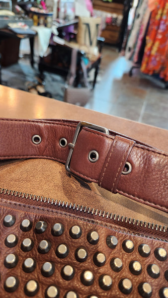 ASH Brown Fringe Leather Purse