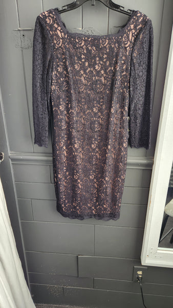 Adrianna Papell Black Lace Dress