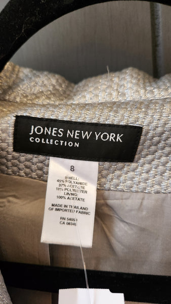 Jones New York Metallic Pewter Blazer