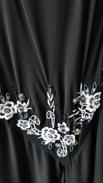 R&M Richards dress with floral embroidery