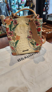 Brahmin Tropical Floral Bucket Bag