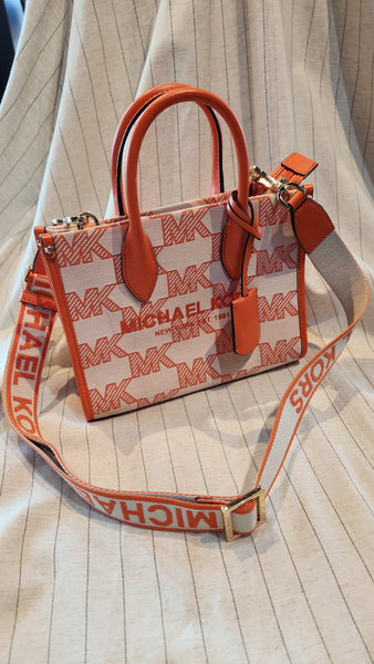 Michael Kors Orange Mirella Logo Purse