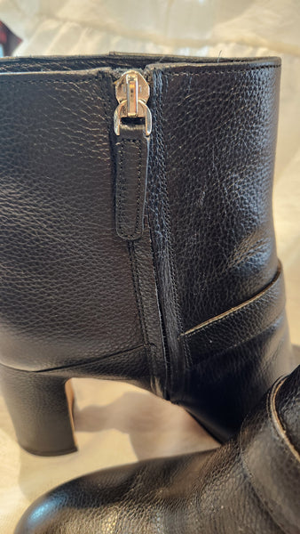 Kate Spade New York Thatcher Black Leather Bootie