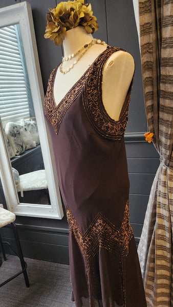 Dress Barn Sleeveless Flapper Style Dress