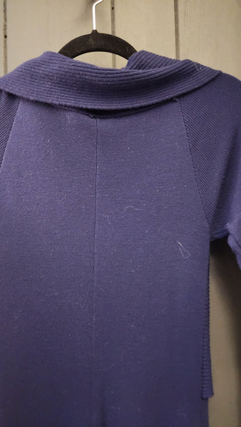 Elie Tahari  Navy Merino Wool Dress