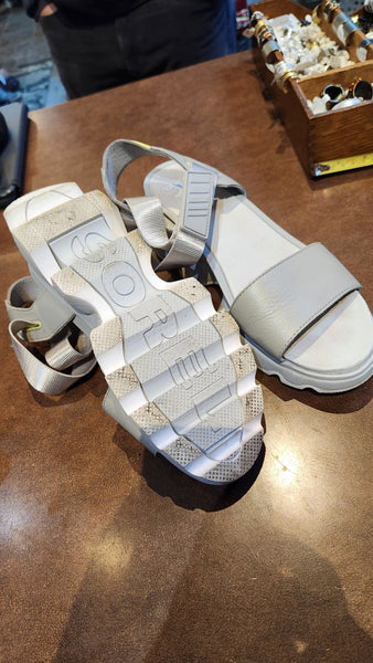 Sorel Light Gray Lug Sole Sandals