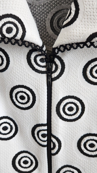 Joesph Ribkoff Black and White Bullseye Blazer