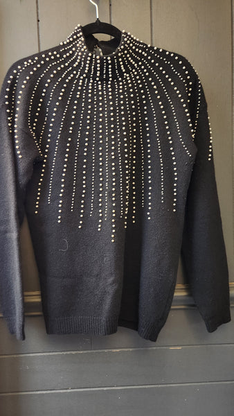 Vintage Marisa Christina Wool Blend Black Sweater