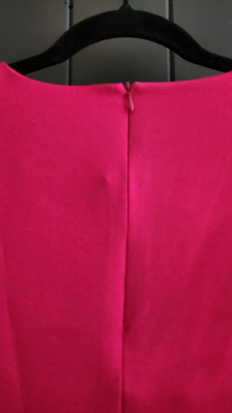 Isle Bright Pink Ruffled Sleeve Knit Dress