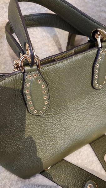 Michael Kors Olive Green Leather Purse