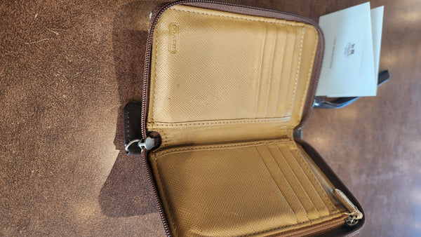 Coach Signature  tan canvas credit card Wallet