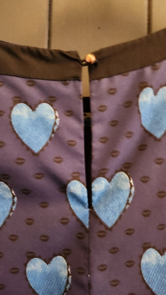 eShakti Sleeveless Blue Heart Dress