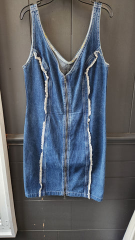 Fiorucci Sleeveless Denim Zip Front Dress