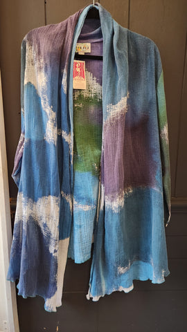 Sucesos Handpainted Gauze Kimono