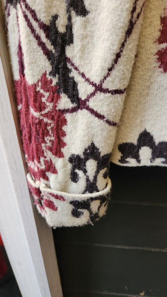 Nic & Zoe Floral Wool Blend Sweater