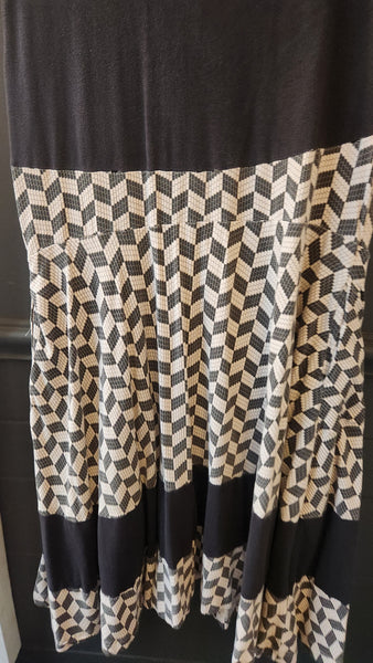 Effie's Heart Cap sleeve Geometric Print Dress