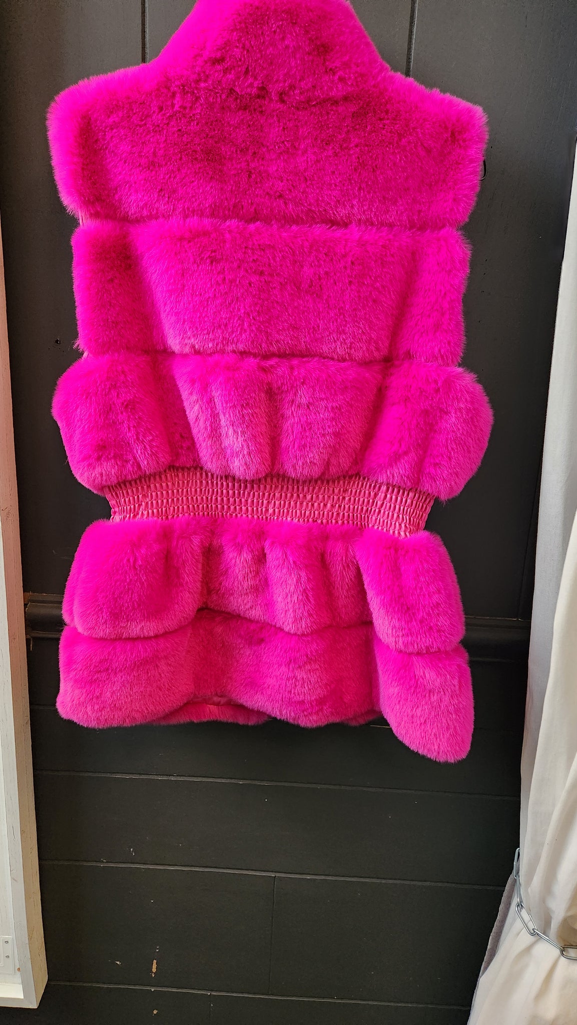 Hot Pink Faux Fur Aratta Vest