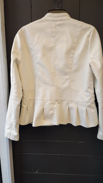 Baccini Faux White Leather Jacket