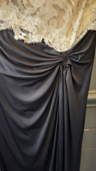 MacDuggal Ivory Lace Bodice Gown