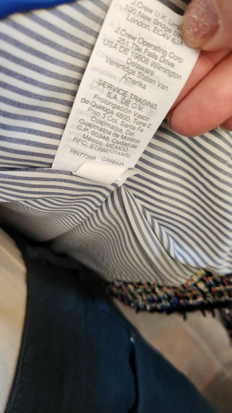 J Crew Black Trim Confetti Colored Blazer