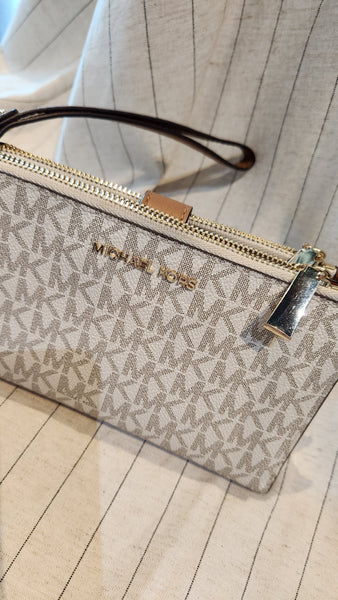 Michael Kors Signature Tan and Cream Wallet