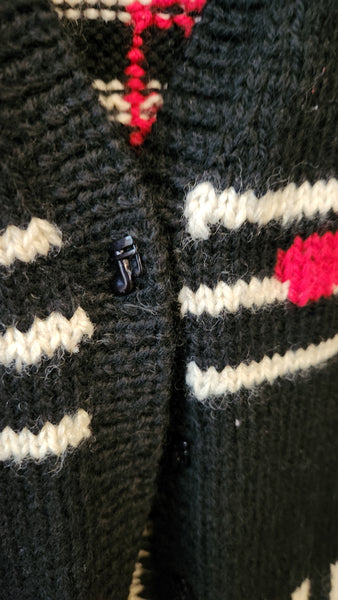 Vintage Hatlean de Monchy Wool Piano Keys Sweater