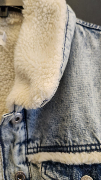 Johnathon Simkhai Fleeced Lined Denim Jacket