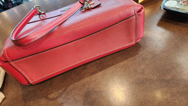 Coach Mini Red Burgandy Brook Carryall Satchel