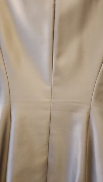 Calvin Klein Light Gold Metallic Long  Frock Coat