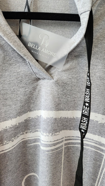 Bella Amore Gray Sweatshirt Dress