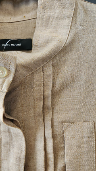 Isabel Marant Long Sleeve Wool and Linen Top
