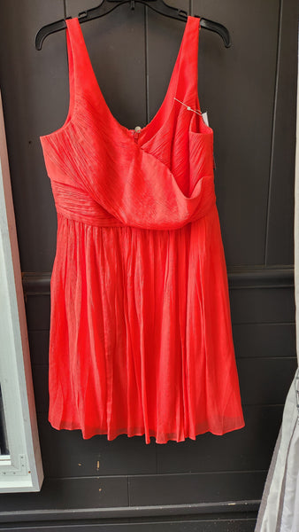 J Crew Coral Faux Wrap Dress