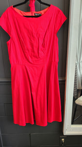 Pukavt Red Cap Sleeve Dress