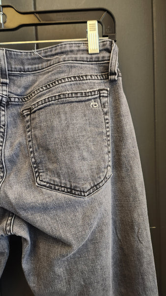 Rag and Bone Gray Denim Jeans, low rise slim boyfriend cut