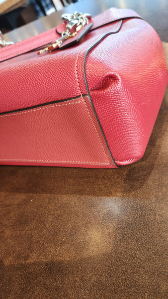 Coach Mini Red Burgandy Brook Carryall Satchel