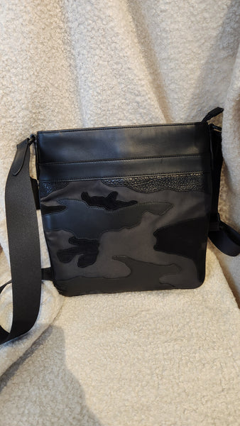 Coach Charles Crossbody Leather and Canvas Purse