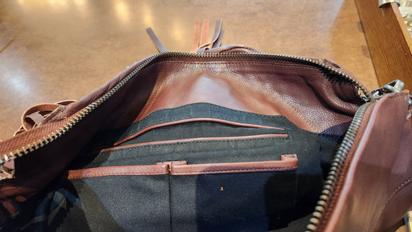 ASH Brown Fringe Leather Purse