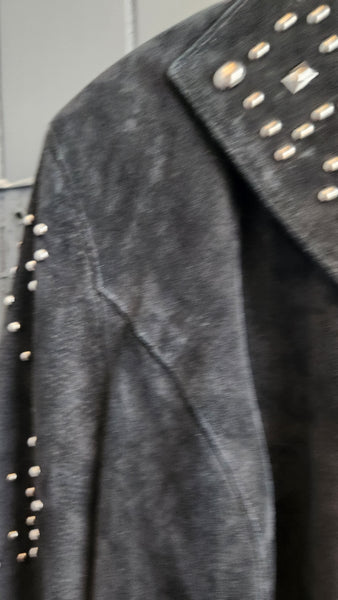Frontier Collection Black Suede and Studded Jacket