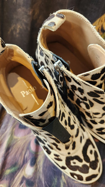 Paolo Leopard Wedge Tennis Shoe