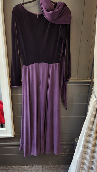 Dana Buchman Velvet and Chiffon  Gown