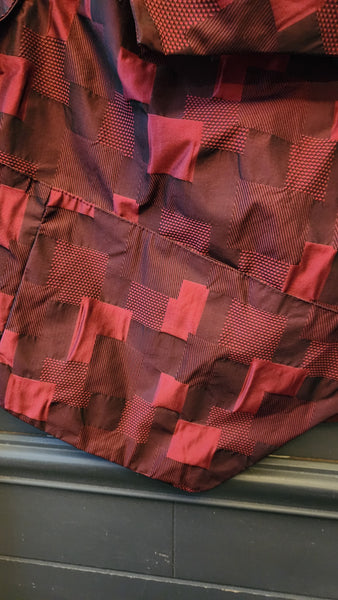 Lisa Bayne Black And Burgundy Vest