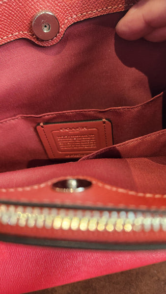 Coach Mini Red Burgandy Brook Carryall Satchel