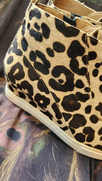 Paolo Leopard Wedge Tennis Shoe