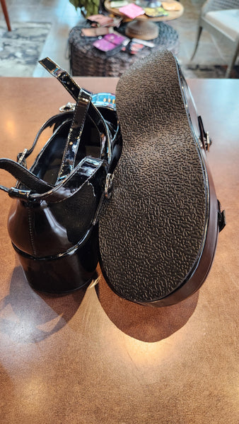 Black Patent Leather Platform Shoes