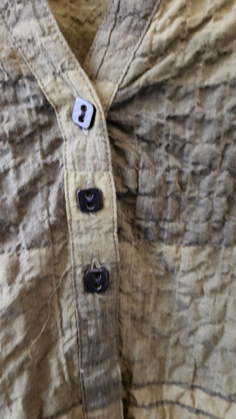 Habitat Green Check Crinkle Top
